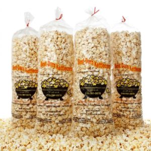 Four large bags filled with delicious Best Darn Kettlecorn